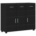 vidaXL Servírovacia skriňa FLORIN 88,5 x 30,5 x 73 cm Čierna