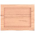 vidaXL Kúpeľňová doska bledohnedá 40x30x(2-6) cm ošetrený masív