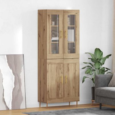 vidaXL Highboard 2 pcs Remeselný dub Kompozitné drevo
