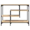 vidaXL Konzolový stolík s policami dub sonoma 100x35x75 cm