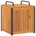 vidaXL Vonkajší box na vankúše 45x45x45/53 cm masívna akácia a oceľ