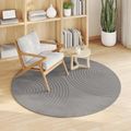 vidaXL Koberec do interiéru GALATI Sivá Ø 160 CM Polyester