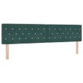 vidaXL Posteľ s pružinovým rámom Tmavozelená 200 x 200 cm Zamat