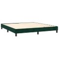 vidaXL Posteľný rám boxsping s matracom tmavozelený 180x200 cm zamat
