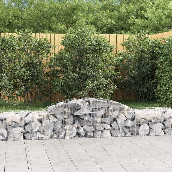 vidaXL Oblúkové gabionové koše 3 ks 300x50x40/60 cm pozink. železo