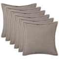 vidaXL Poťah na podložku 6 pcs HOUTEN Svetlosivá 70 x 70 cm Bouclé