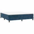 vidaXL Posteľný rám s boxspringom tmavomodrý 180x200 cm zamat