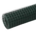 vidaXL Drôtené pletivo, oceľ potiahnutá PVC 25x1,5 m, zelené