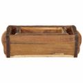 vidaXL Podnos 2 ks Hnedá 29 x 31 x 10 cm Masívne obnovené drevo