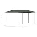 vidaXL Altánok 2,98x5,3x2,59 m antracitový 160 g/m²
