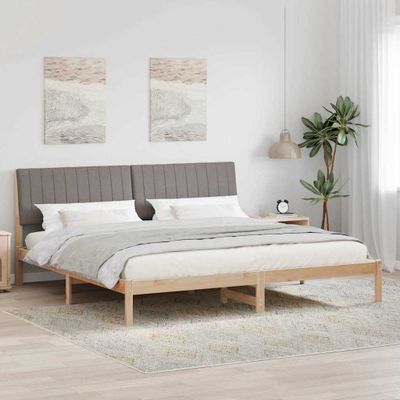 vidaXL Rám postele Hnedá 200 x 200 cm Masívne borovicové drevo