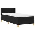 vidaXL Posteľ s pružinovým rámom Čierna 200 x 80 cm látka