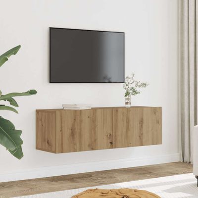 vidaXL TV skrinky nástenné 2 ks dub artisan 100x30x30 cm