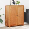 vidaXL Skrinkový s dverami Hnedá 80 x 35 x 95 cm Masívne dubové drevo