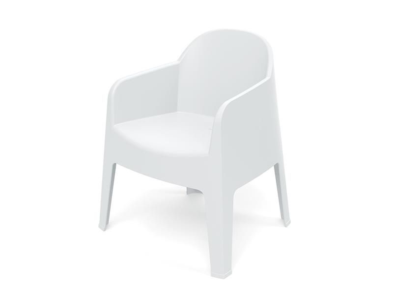 Stolička záhradná MILANE 680x600x805mm - biela