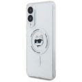 Púzdro Karl Lagerfeld na Samsung Galaxy S25 Edge HC MAGSAFE IML METAL CHOUPETTE HEAD biela