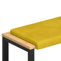 vidaXL Vankúš na lavičku Zamat Žltá Hĺbka 35 cm