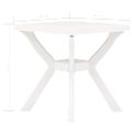 vidaXL Bistro stolík, biely 70x70x72 cm, plast