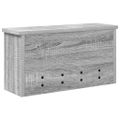 vidaXL Vešiak na stenu Nástenná montáž Sivý Sonoma 50 x 16 x 26 cm
