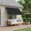 vidaXL Markíza Čierna 300 x 150 cm 180 g / m² polyester s PU povrchom