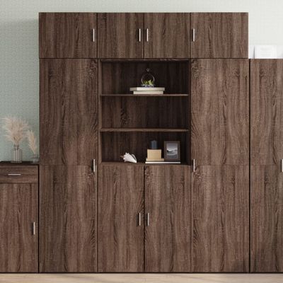vidaXL Úložná lavička hnedý dub 80x42,5x50 cm kompozitné drevo