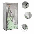vidaXL Šatník dizajn mesta New York 75x45x160 cm látkový