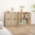 vidaXL Komody 2 ks dub sonoma 60x30x70 cm spracované drevo