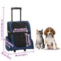 vidaXL Vozík pre domáce zvieratá 3 v 1, dizajn, modrý 48x32x(57-106) cm, oxfordská látka