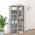 vidaXL Stojany na topánky 2ks sivá sonoma 27,5x27x102 cm sprac. drevo