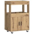 vidaXL Barový vozík Dub artisan 60 x 39.5 x 89 cm Kompozitné drevo