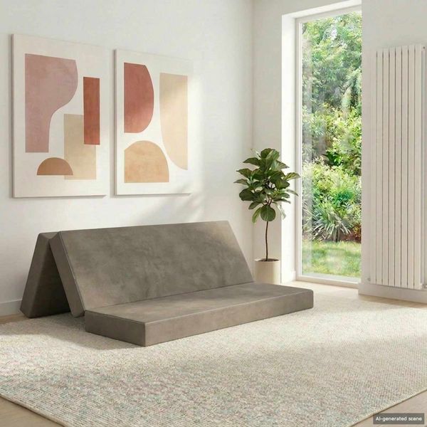 vidaXL Skladacia pohovka na spaní 160 x 67 x 45 cm Svetlosivá