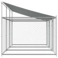 vidaXL Klietka pre psa so strechou a dverami sivá 6x2x2 m pozink. oceľ
