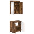 vidaXL Sada kúpeľňového nábytku TULUM 2 ks Dymová dub 60 x 34 x 63 cm
