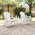 vidaXL Záhradný lounge set 3 ks Biela HDPE