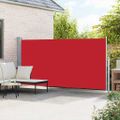 vidaXL Zaťahovacia bočná markíza na terasu 170x500 cm, červená