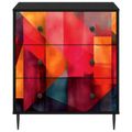vidaXL Příborník HEESCH Tlač farieb v blokoch 66 x 36,5 x 76 cm