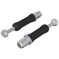 vidaXL Kladkový zámok skrutka 2 ks Strieborná a čierna M6 x 40 mm Kov