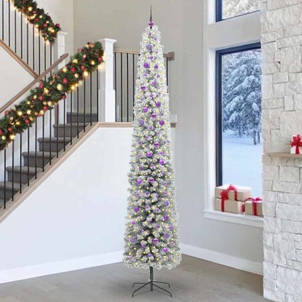 vidaXL Umelý vianočný stromček Zelená 300 cm PVC, oceľ a plast