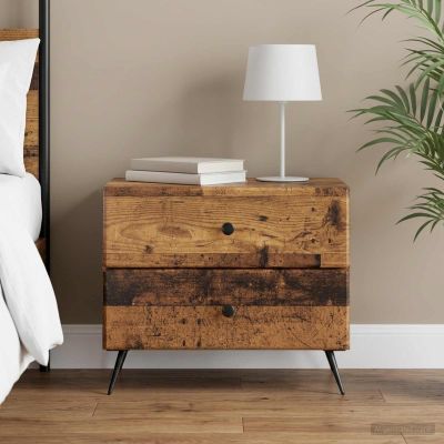 vidaXL Nočný stolík Staré drevo 62 x 34,5 x 47,5 cm Kompozitné drevo