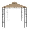 vidaXL Altánok 4x3x2,7 m sivohnedý 160 g/m²
