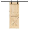 vidaXL Posuvné dvere NARVIK 85 x 210 cm (213,5 cm) Prírodná a čierna