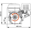 vidaXL Benzínový motor 15 HP 11 kW, čierny