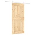 vidaXL Posuvné dvere 95 x 210 cm Masívne borovicové drevo (neupravené)