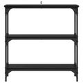 vidaXL Konzolový stôl Čierny dub 75 x 22,5 x 75 cm Kompozitné drevo
