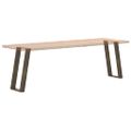 vidaXL Nohy konzolového stolíka v tvare U, 2 ks, prírodná oceľ, 38 x (72-73) cm, oceľ