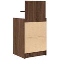 vidaXL Nočné skrinky s 2 zásuvkami 2 ks hnedý dub 38x34x80 cm