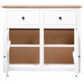 vidaXL Komoda biela 93x40x80 cm borovicový masív Panama Range