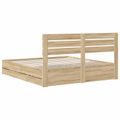 vidaXL Rám postele Sonoma dub 200 x 200 cm Inžinierske drevo