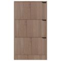 vidaXL Botník s 3 dvierkami dub sonoma 59x24x105 cm drevotrieska