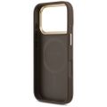 Puzdro Guess pre iPhone 17 Pro HC MAGSAFE PU S/ PEONIA HOT STAMP hnedé